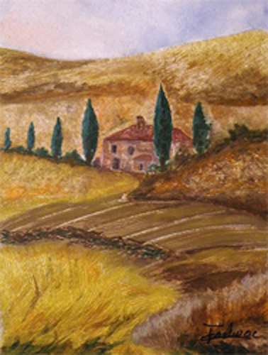 "Paesaggio senese" - opera dell'artista Cicuto