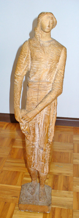 Opera dell'artista Augusto Murer, scultura in legno del 1955, scultore scomparso nel 1985