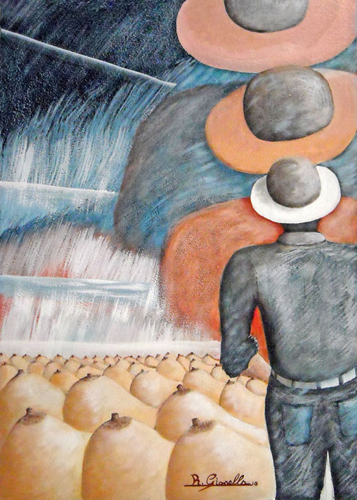 "Pensieri" opera dell'artista Renzo Gianella