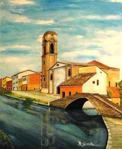 "Angolo di Comacchio" opera dell'artista Renzo Gianella