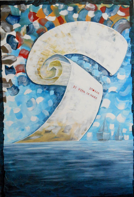 "Storie di vita in mare" opera dell'artista Renzo Gianella