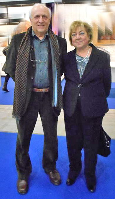 L'artista Renzo Gianella con il critico d'arte Anna Biondolillo