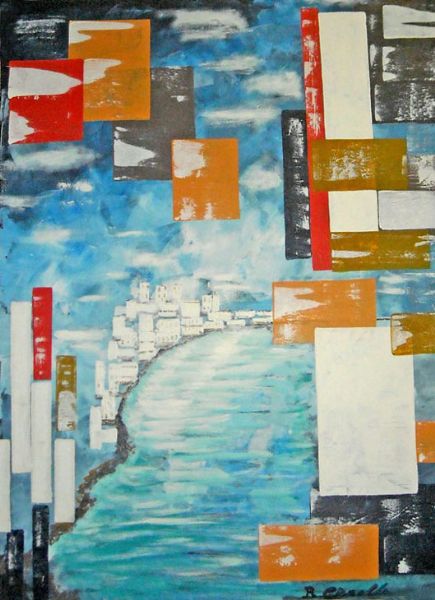 "Magie sul lago di Barcis" opera realizzata dall'artista Renzo Gianella