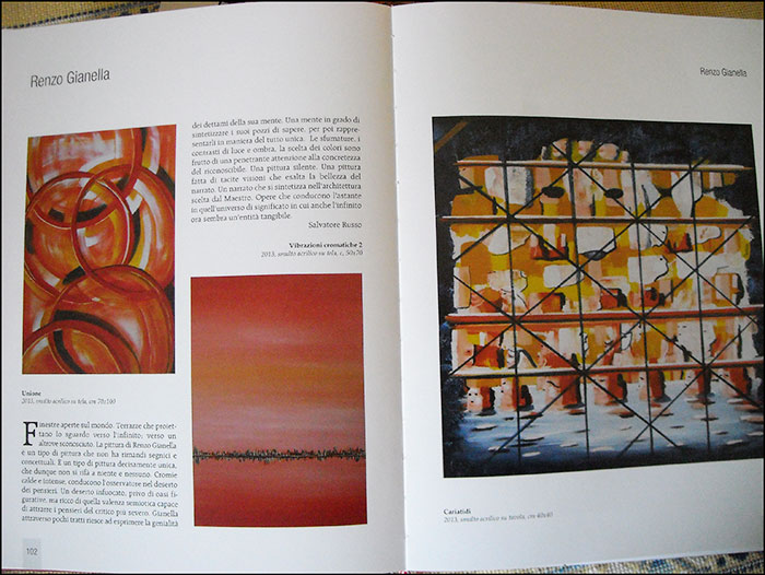 Le opere dell'artista Renzo Gianella sono state pubblicate sul catalogo curato da Salvatore Russo, 2014