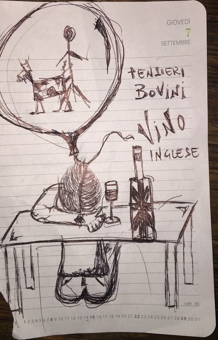 PENSIERI DI CARNE BOVINA E DI VINO INGLESE di Gerardo Iacuzio.