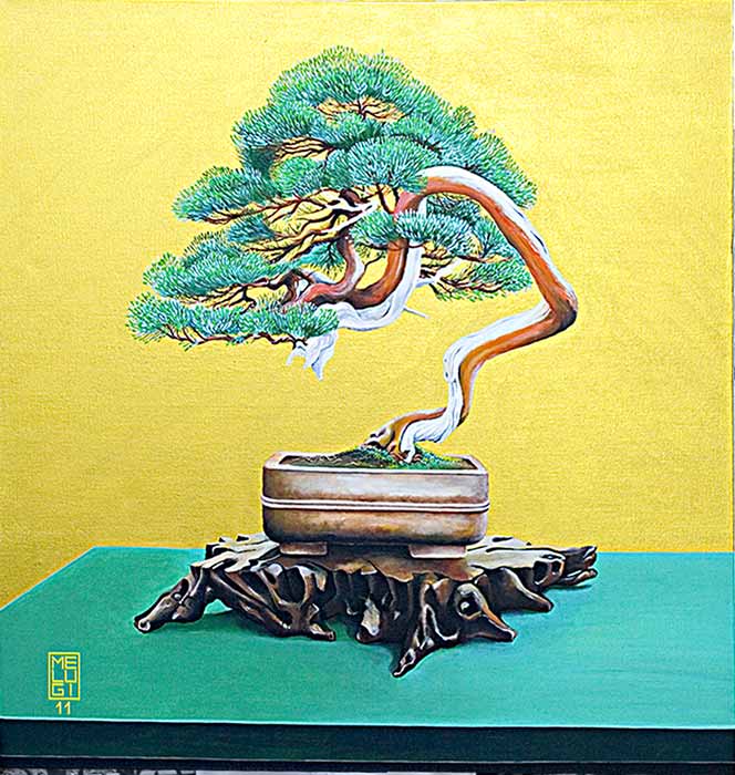 "Bonsai" opera realizzata dall'artista Melugi
