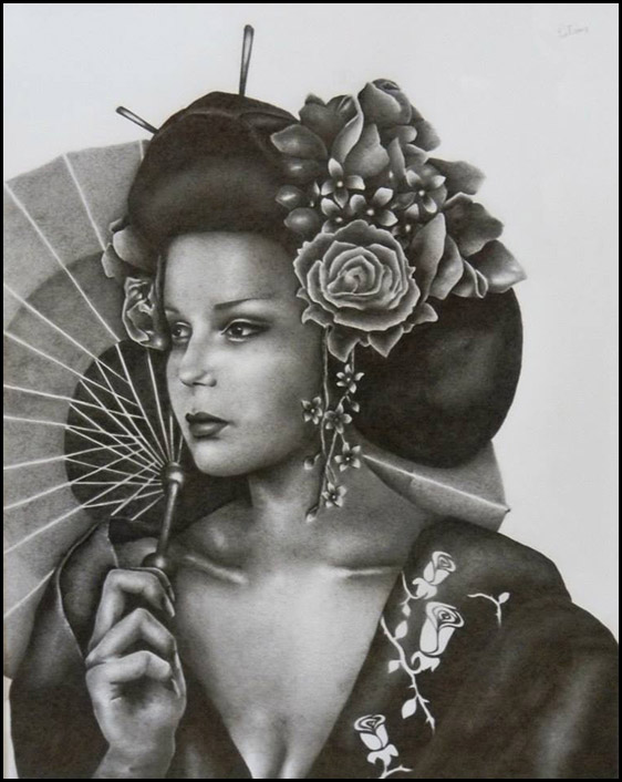 "Ritratto di donna" opera dell'artista Poetisma (Manuel Vertemara)