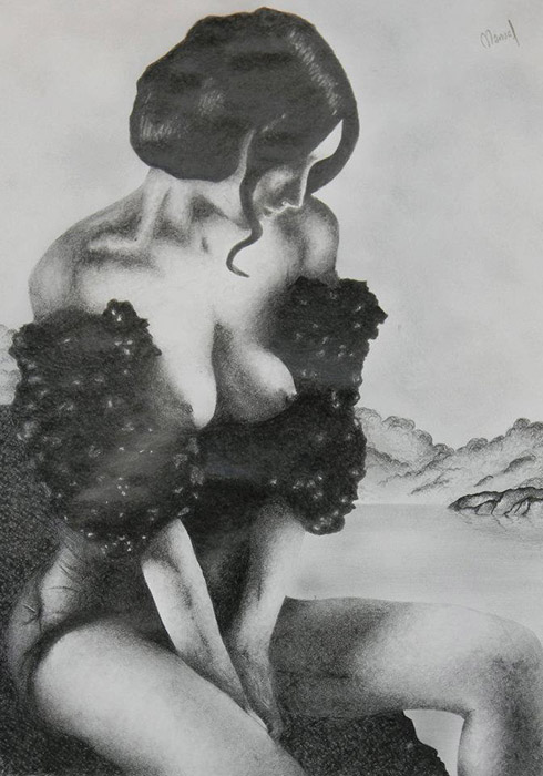 Opera a pastello realizzata dall'artista Poetisma (Manuel Vertemara)