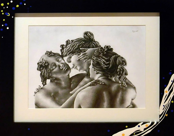 Opera con cornice scelta dall'artista Poetisma (Manuel Vertemara)
