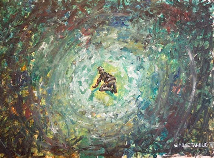 "Solitudine" opera dell'artista Simone Tanduo