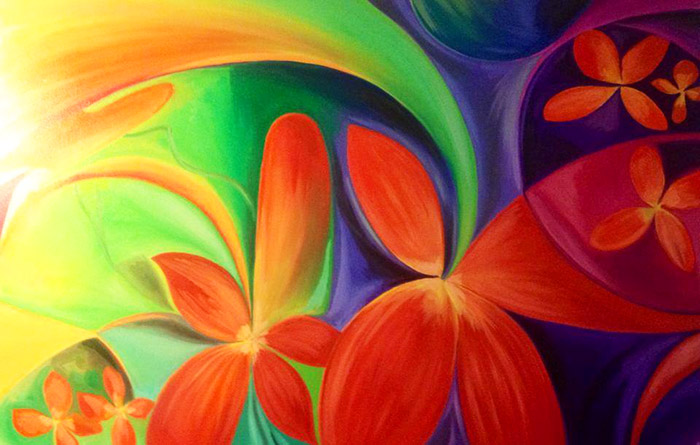 "Bolle di fiori" opera dell'artista Alessandro Tognin