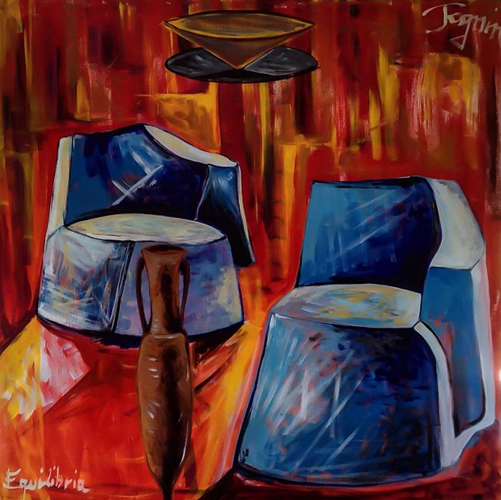"Equilibria" opera realizzata dall'artista Alessandro Tognin