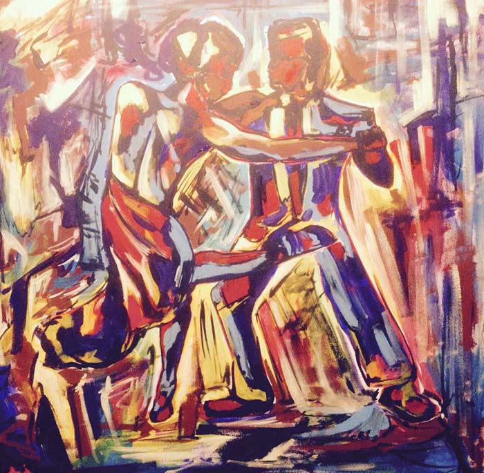 "Tango caliente" opera realizzata dall'artista Alessandro Tognin