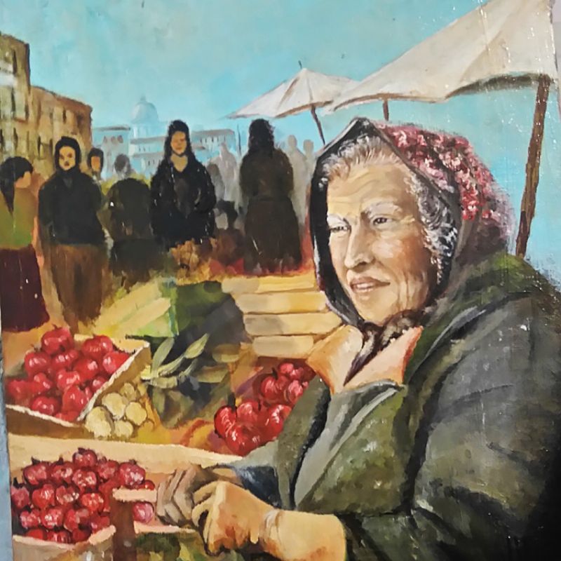 Anziana al mercato