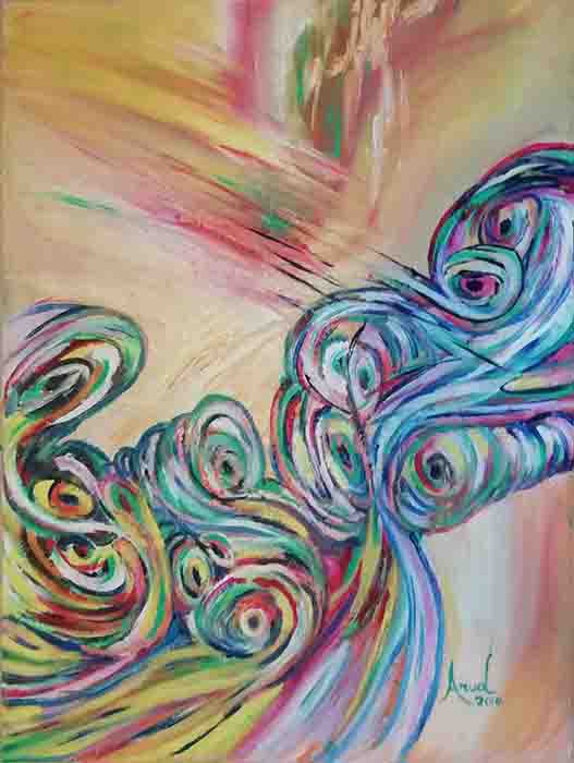 "Evoluzione" opera realizzata dall'artista Arual (Laura Grillo)