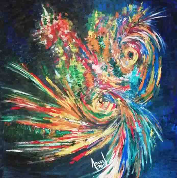 "Meditazione" opera realizzata dall'artista Arual (Laura Grillo)