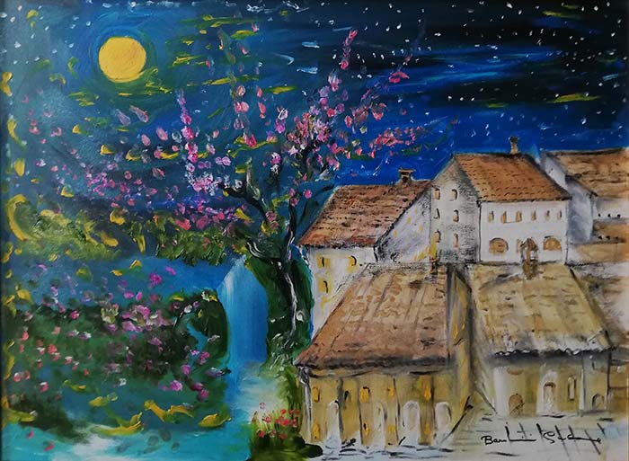 "Sulle orme del piccolo Principe n°1" opera realizzata da Giuliana Baroncini