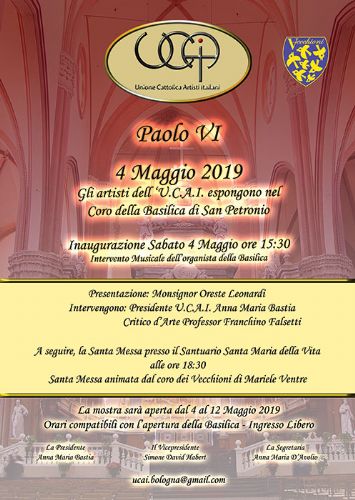 L’artista Simona Braiato espone le sue opere alla mostra per la giornata UCAI (UNIONE CATTOLICA ARTISTI ITALIANI), “PAOLO VI IL PAPA CHE HA SAPUTO LEGGERE I SEGNI DEL TEMPO” inaugurazione sabato 4 maggio 2019 ore 15,30