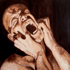L'opera di Luciano Cantoni "L'Urlo", dedicata ad opere che trasportano nella contemporaneità le espressioni psicologiche, disperanti o liberatorie, del grido.