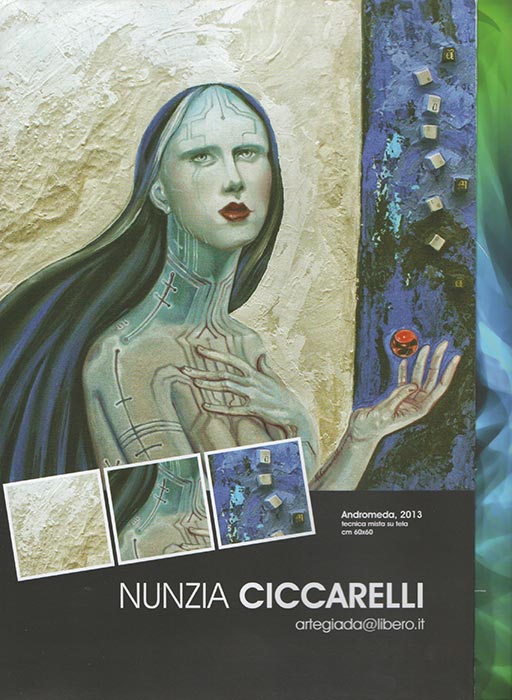 Artantis, trimestrale. L'OPERA DI NUNZIA CICCARELLI PUBBLICATA: “ANDROMEDA” pubblicazione pag. 2.