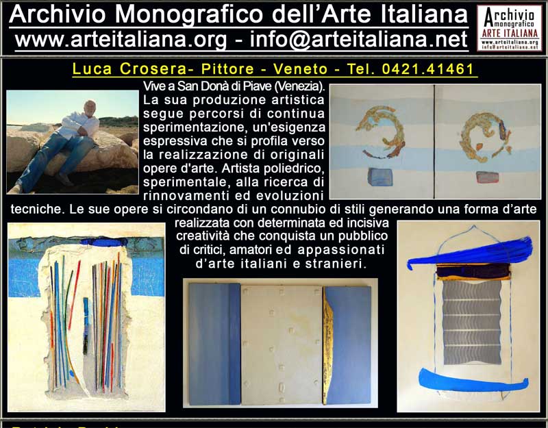 Le opere dell'artista Luca Crosera sono pubblicate su riviste d'arte ed annuari.