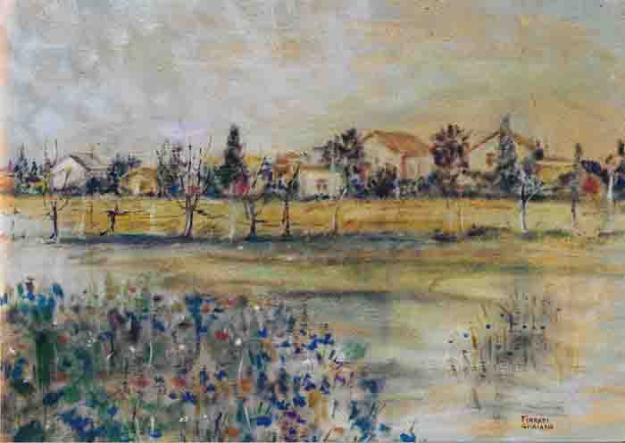 "La mia campagna" opera realizzata dall'artista Giuliana Ferrari