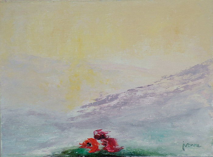 "Portati dal vento" opera realizzata dall'artista Jvonne