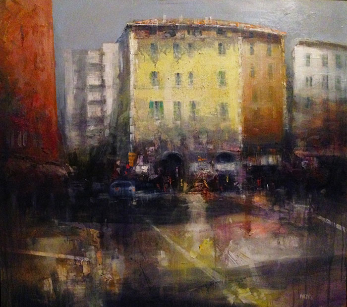 "La piazza" opera realizzata da Ruggero Mazza