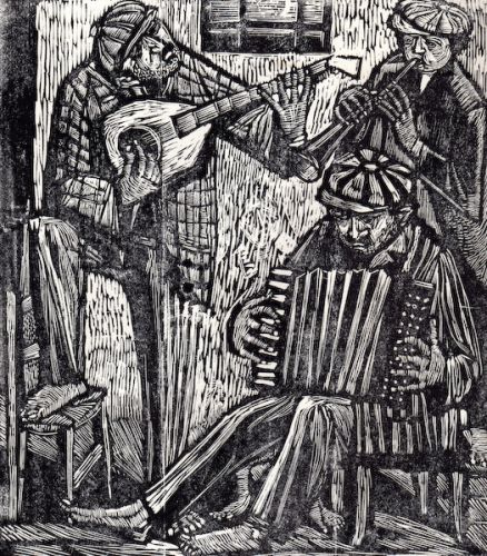 "Suonatori girovaghi" opera di Ermes Simili