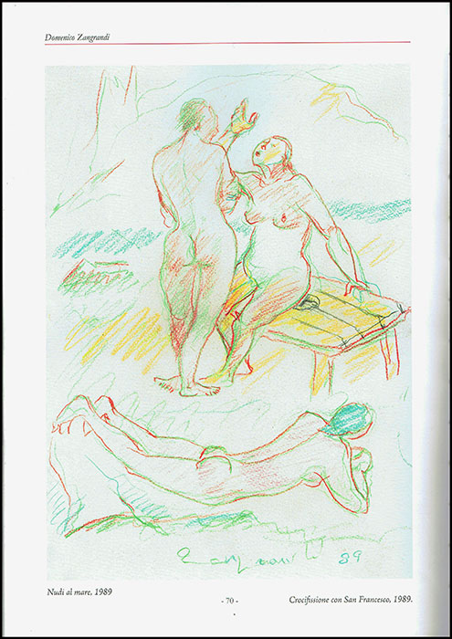 "Nudi al mare" opera dell'artista Domenico Zangrandi