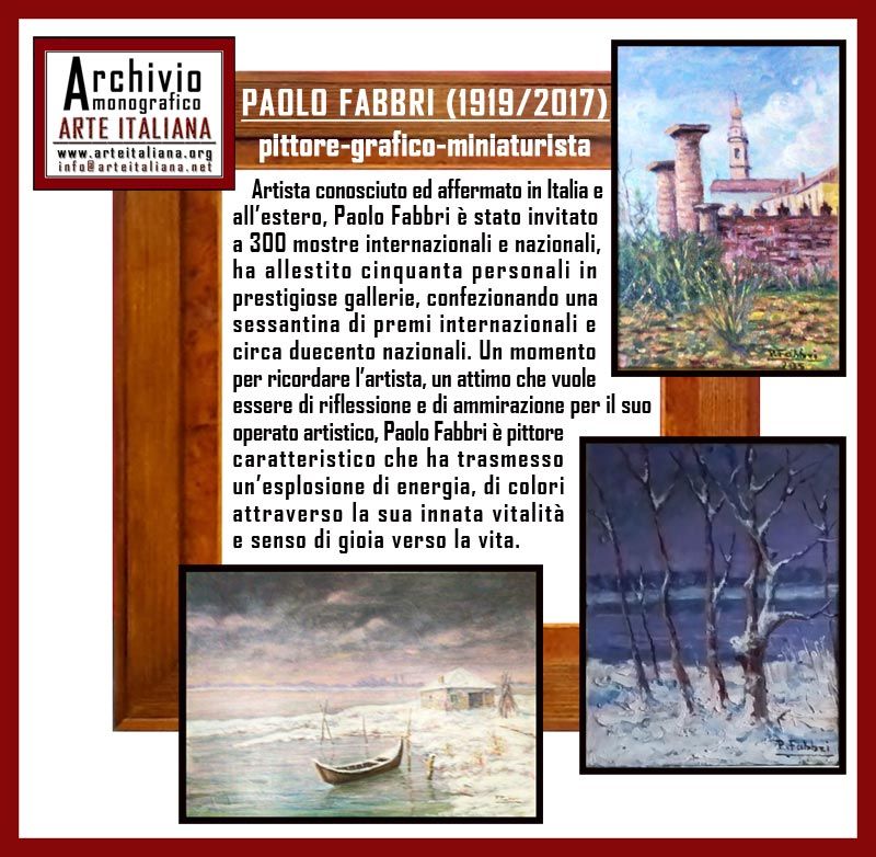 PAOLO FABBRI (1919/2017) artista