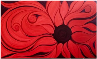 Al vento un rosso girasole