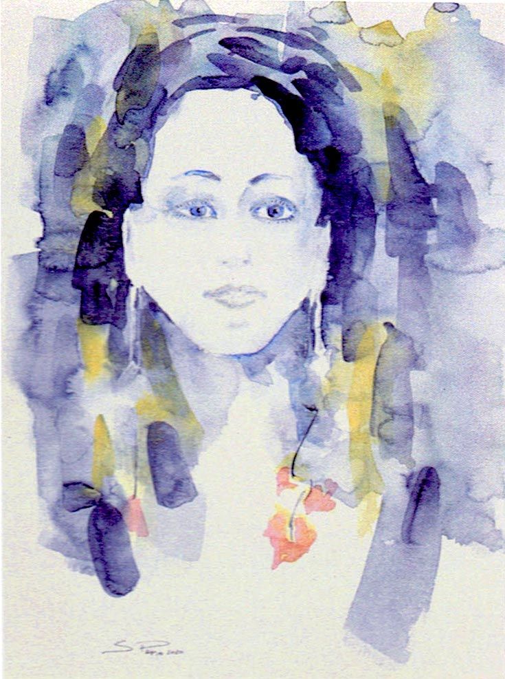 Figura in blu