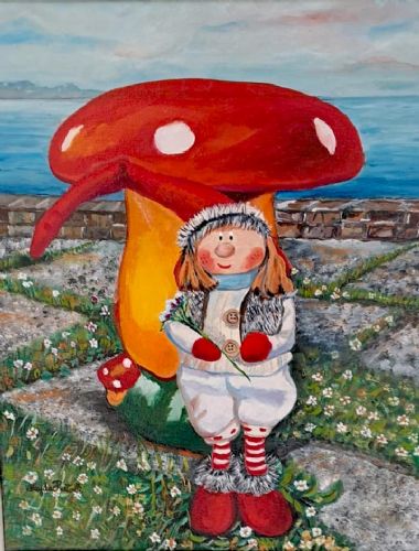 Gnomo con il fungo 