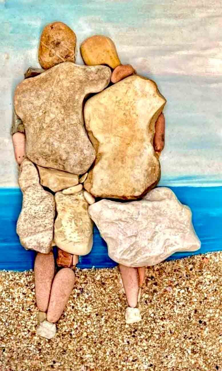 Abbraccio in riva al mare