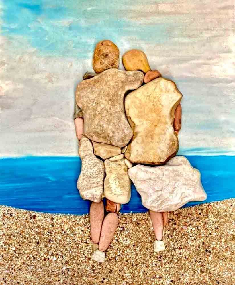 Abbraccio in riva al mare